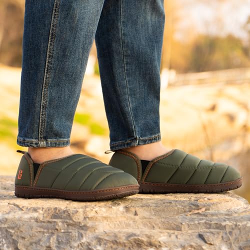 Men's Memory Foam Outdoor Slippers - Green