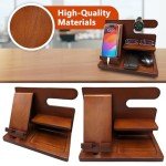 Wooden Bedside Organiser and Docking Station Gift
