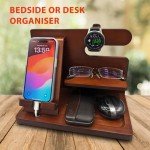 Wooden Bedside Organiser and Docking Station Gift