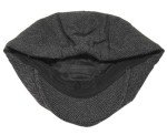 Men's Grey Herringbone Wool Newsboy Cap