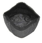 Men's Grey Herringbone Wool Newsboy Cap