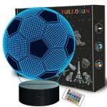3D Soccer Optical Illusion Lamp for Kids