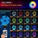 3D Soccer Optical Illusion Lamp for Kids