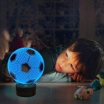 3D Soccer Optical Illusion Lamp for Kids