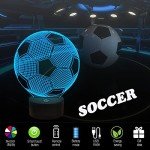 3D Soccer Optical Illusion Lamp for Kids