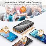 Solar Power Bank 30000mAh for Outdoor Adventures