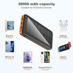 Solar Power Bank 30000mAh for Outdoor Adventures