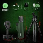 High-Power Monocular Telescope with Smartphone Holder
