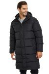 Stylish Black Hooded Long Puffer Coat for Men