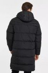 Stylish Black Hooded Long Puffer Coat for Men