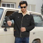 Fleece-Lined Military Style Winter Jacket for Men