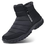 Warm Winter Snow Boots for Men - Black