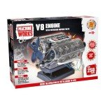 DIY V8 Engine Toy Kit with Augmented Reality