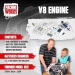 DIY V8 Engine Toy Kit with Augmented Reality