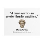 Roman Emperor Quote Canvas Art for Men