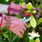 Burgon & Ball Gardening Gloves for Men, Tweed Red