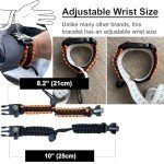Survival Bracelet Set with Fire Starter & Compass