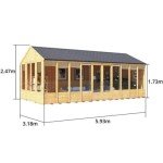 BillyOh 20x10 Dual Entrance Wooden Garden Shed