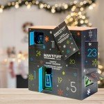 Man'Stuff Mens Advent Calendar 2023-24 Day Grooming & Toiletries Mens Gifts Christmas Countdown Calendar 2023 with Topline Card. Advent Calendar for Christmas Gifts, Stocking Fillers for Boys, Blue