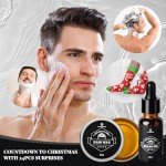 Lionmane Advent Calendar 2024 Mens, 24 Days Christmas Countdown Beard Care Gifts, Christmas Advent Calendar Set with Beard Oil Beard Balm, Face & Body Skin Care Kit for for Men Dad Boyfriend Husband