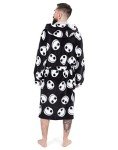 Disney The Nightmare Before Christmas Dressing Gown For Men | Adults Jack Skellington Pocket Black Bathrobe | Tim Burton Movie Pjs Robe XL