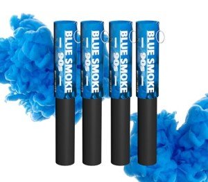 Gemstone Fireworks Handheld Smoke flares 90 Seconds pack of 4 (Blue)