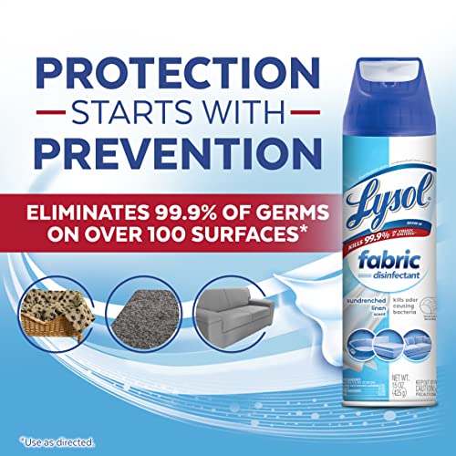 Lysol Fabric Deodorizer Spray, Sundrenched Linen 15 oz