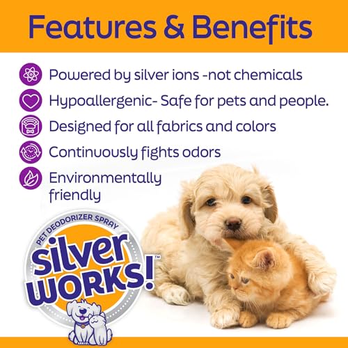 SilverWorks! Natural Pet Odor Eliminator Spray 16.9oz