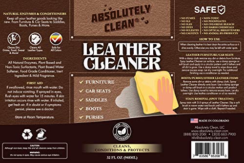 Natural Leather Deodorizer & Cleaner Spray (16oz)