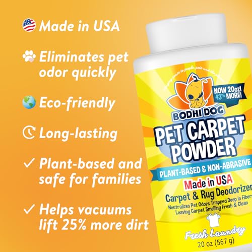 Natural Dog Odor Carpet Powder - Fresh Laundry