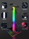 RGB Gaming Headphone Stand with USB and Type-C Ports