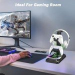 KDD Gaming Headphone and Controller Stand with Charger