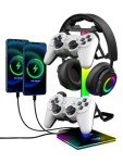 RGB Gaming Headphone Stand with USB and Type-C Ports