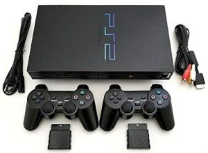 Sony PS2 Console with 2 Wireless Controllers - Black