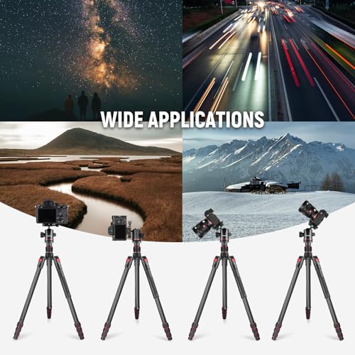 NEEWER 66" Carbon Fiber Tripod with Panorama Ball Head