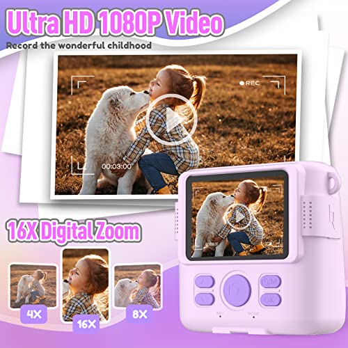 ESOXOFFORE Kids Instant Print Camera - Purple