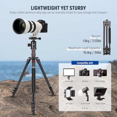 NEEWER 77" Aluminum Tripod Monopod for DSLR/Phone