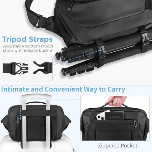 TAAOKA Waterproof Camera Sling Bag with Tripod
