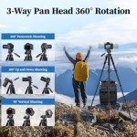 JOILCAN 74" Heavy Duty Camera Tripod Stand