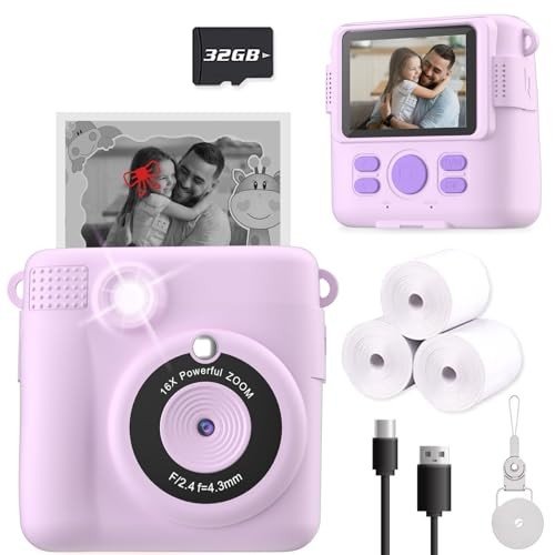 ESOXOFFORE Kids Instant Print Camera - Purple