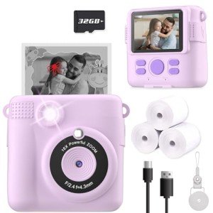 ESOXOFFORE Kids Instant Print Camera - Purple