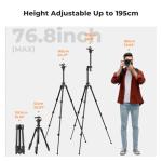 K&F Concept 76" Lightweight Multi-Angle Camera Tripod