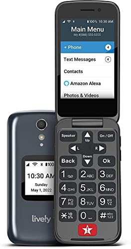 LIVELY Jitterbug Flip2 - Flip Cell Phone for Seniors - Not Compatible with Other Wireless Carriers- Must Be Activated Phone Plan- Graphite