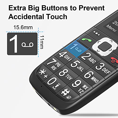 Easyfone Prime-A6 4G Unlocked Feature Cell Phone, Easy-to-Use Clear Sound GSM Dumbphone with an Easy Charging Dock