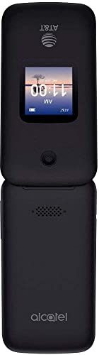 Alcatel SMARTFLIP 4052R | 4G LTE | 4GB Flip-Phone | Bluetooth, WiFi, Big Buttons | Carrier locked to AT&T. Phone is not unlocked - Volcano Black