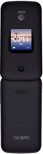 Alcatel SMARTFLIP 4052R | 4G LTE | 4GB Flip-Phone | Bluetooth, WiFi, Big Buttons | Carrier locked to AT&T. Phone is not unlocked - Volcano Black