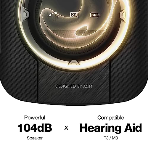 AGM M8 4G Rugged Flip Phone, Large Button Cell Phone for Seniors, Waterproof/Drop-Proof, SOS Side Key, Hearing Aid Compatible, Fast Dialing, 104dB Powerful Speaker, Big Keypad, Dual SIM, T-Mobile ONLY