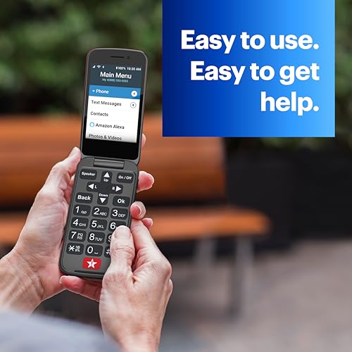 LIVELY Jitterbug Flip2 - Flip Cell Phone for Seniors - Not Compatible with Other Wireless Carriers- Must Be Activated Phone Plan- Graphite