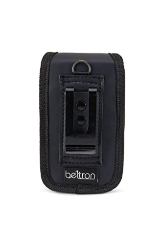 BELTRON Vertical Leather Case for CAT S22 Flip Phone/Sonim XP3 Plus XP3900 Flip Phone, Features: Heavy Duty Belt Loop, Metal Belt Clip & Dual Magnet Closure
