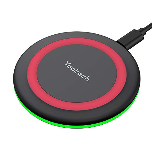 Yootech Wireless Charger,10W Max Fast Wireless Charging Pad Compatible with iPhone 16/16 Plus/16 Pro Max/15/14/13/SE 2022/12/11/X/8,Samsung Galaxy S22/S21/S20,for AirPods Pro 2(No AC Adapter)